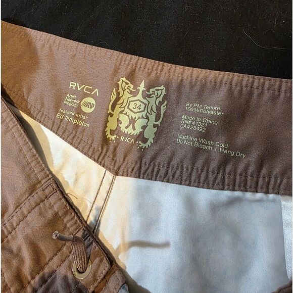 RVCA Rare Trunks Mens 34 - Picture 3 of 5